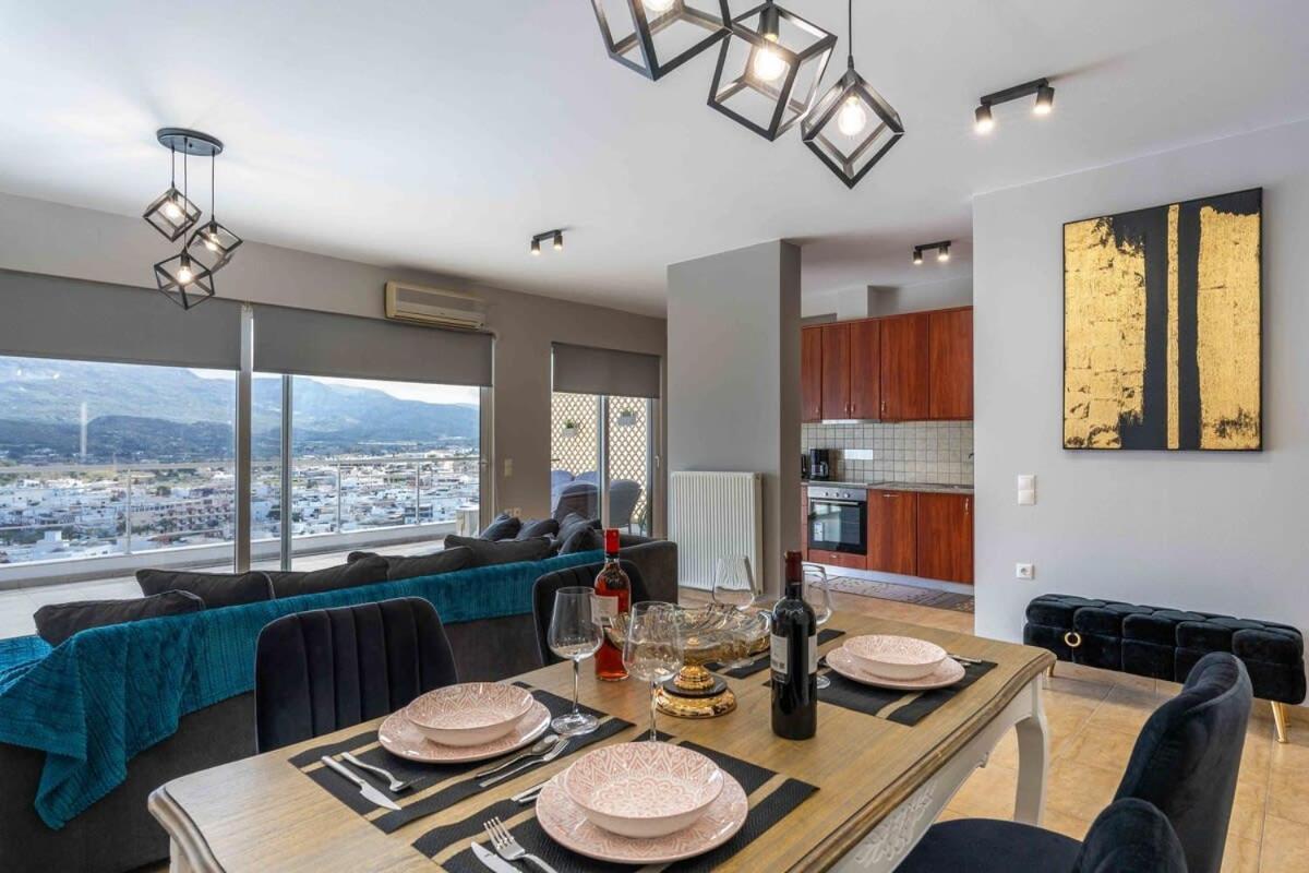 Sitia Panoramic Penthouse - Close To Sandy Beach - Private Parking ภายนอก รูปภาพ